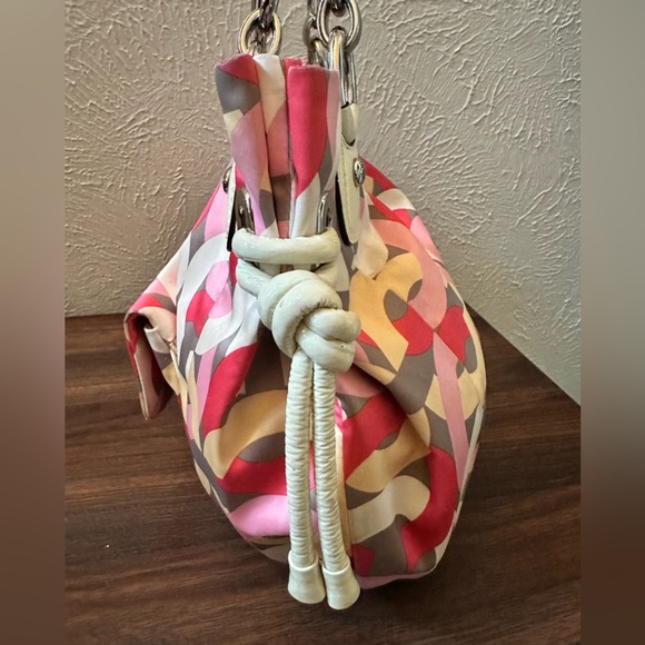 Coach Kristin Chain Link Signature Print Satchel - Picture 5 of 9